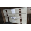 Beige Steel 5 Drawer 54" Wide Flat File Map Cabinet